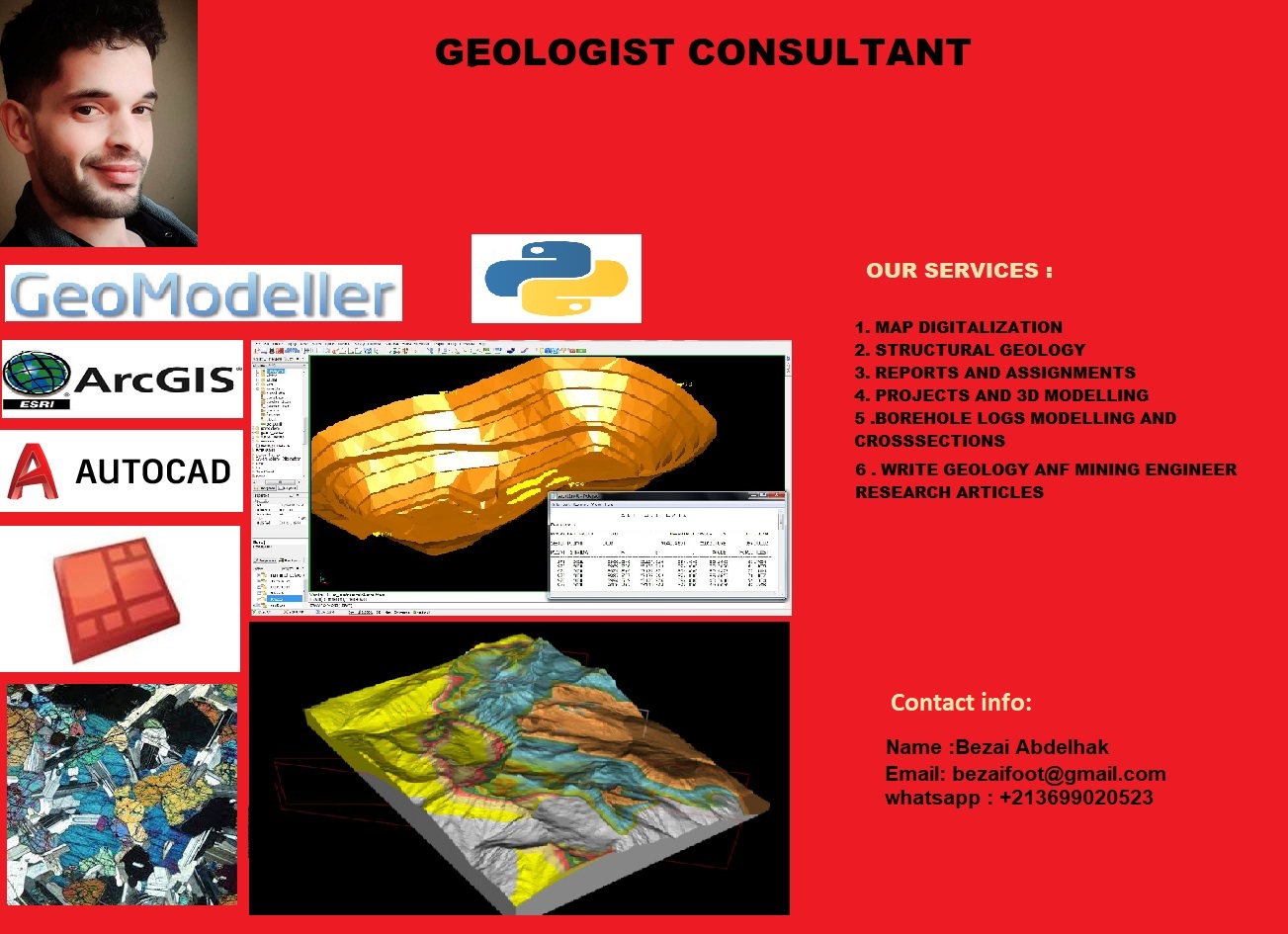 I will do any geological and mining modeling 3D and 2...