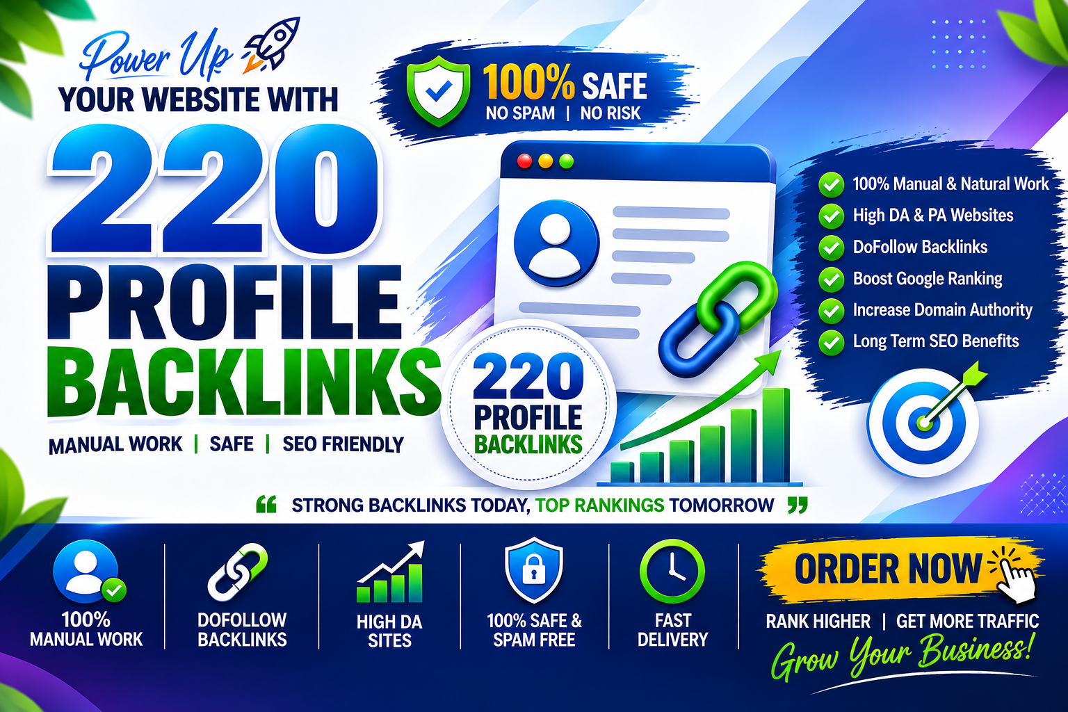 200 High Authority Backlinks + 20 EDU/GOV Manual Whit...
