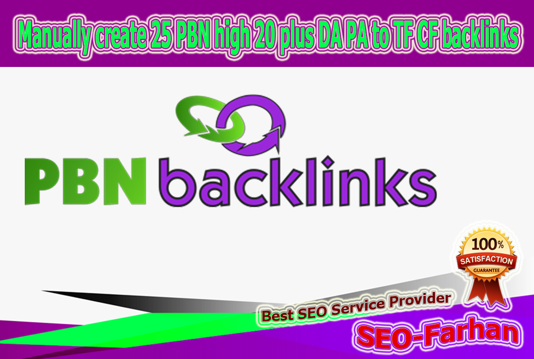 Manually create 25 PBN Back-links From high DA PA 20-...