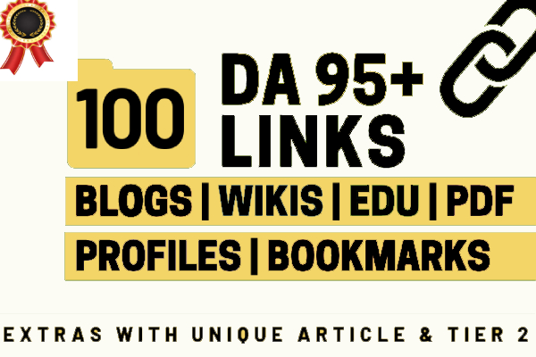 100+ High DA 30 to 95+ HQ Links to RANK your website ...