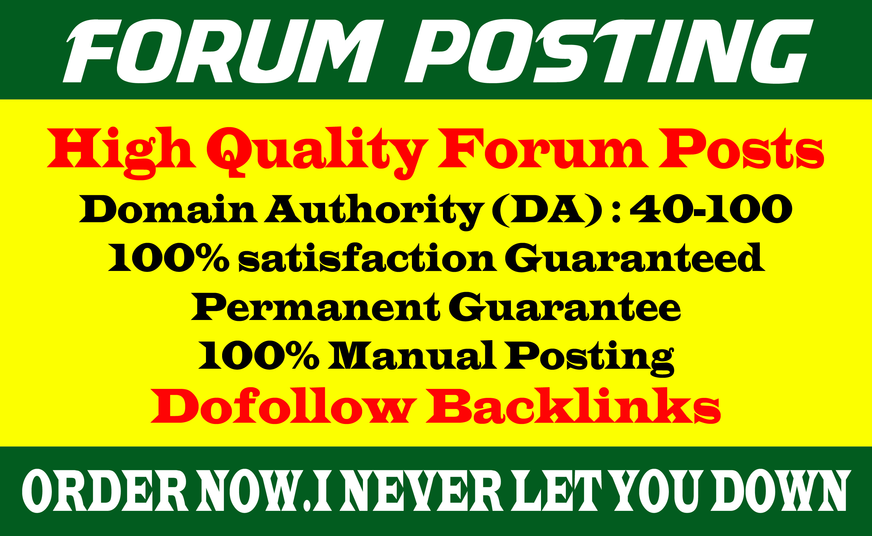 manually 60 forum Posts seo backlinks for google rank...