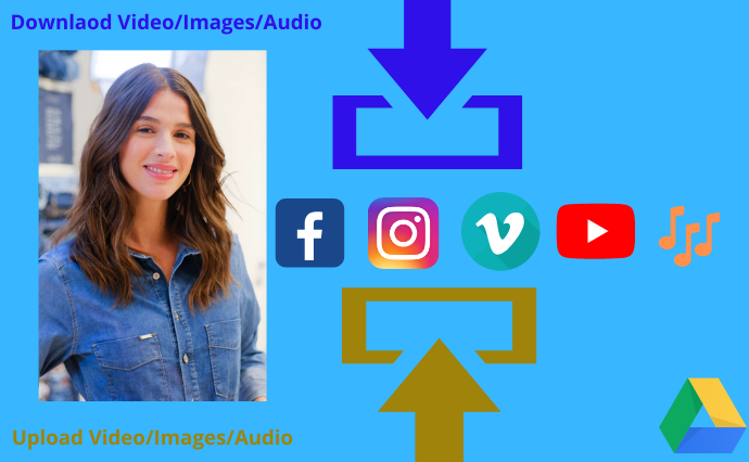 I will Download and upload videos and images