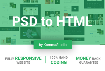 convert psd to responsive website html