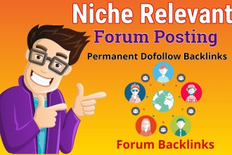 I will Build 20 Dofollow Backlinks on Relevant Forums...