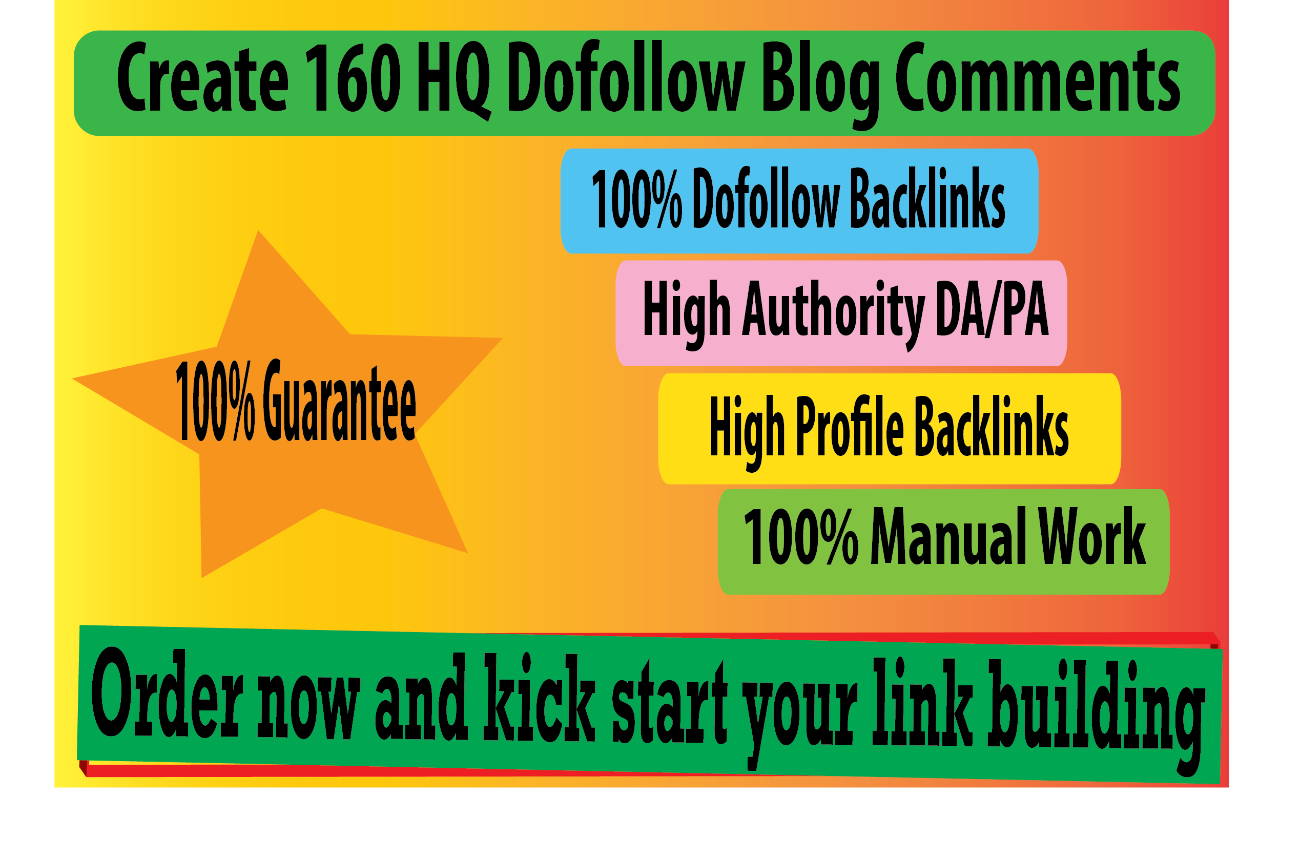 I Will do 160 High Quality Dofollow Blog Comments