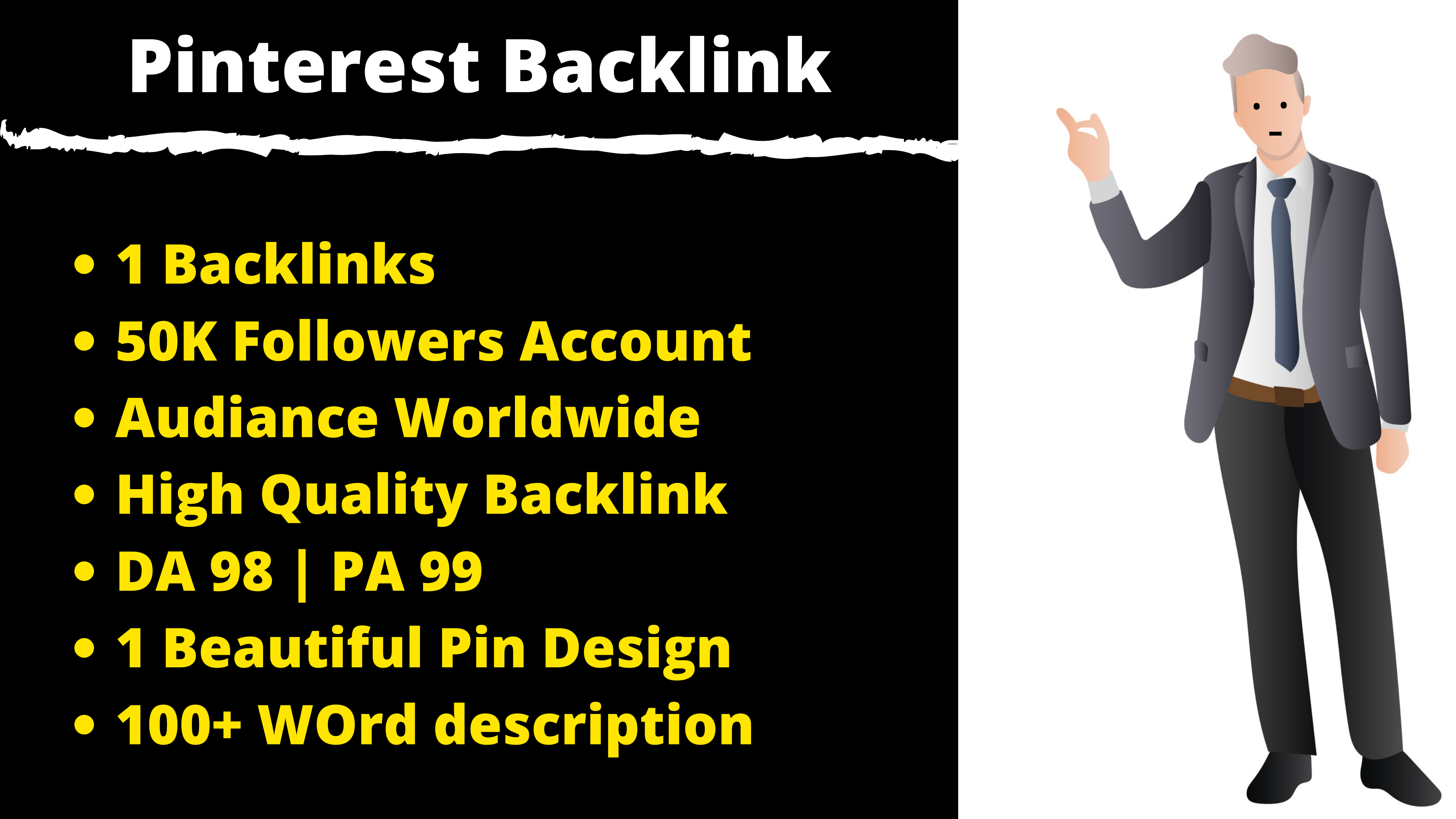 Pinterest 1 High Quality Backlink On 50k Followers Pr...