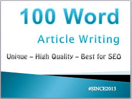 100 words unique Article Writing / Content Writing fo...