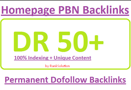 RankSolution- 3 Permanent DR 50+ Homepage PBN Dofollo...