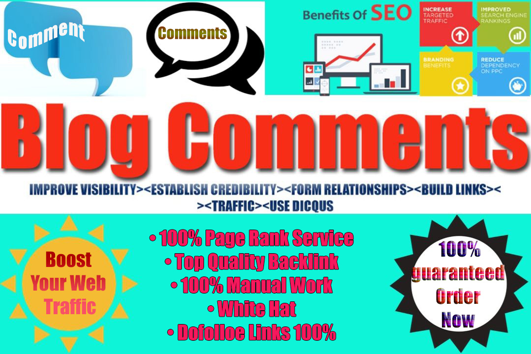 Do High Quality 30 Blog Comments Backlinks by Manuall...