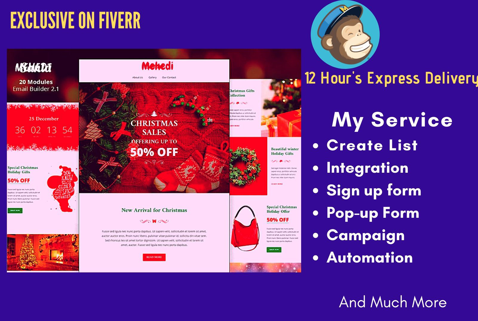 I will design mailchimp email template and newsletter...