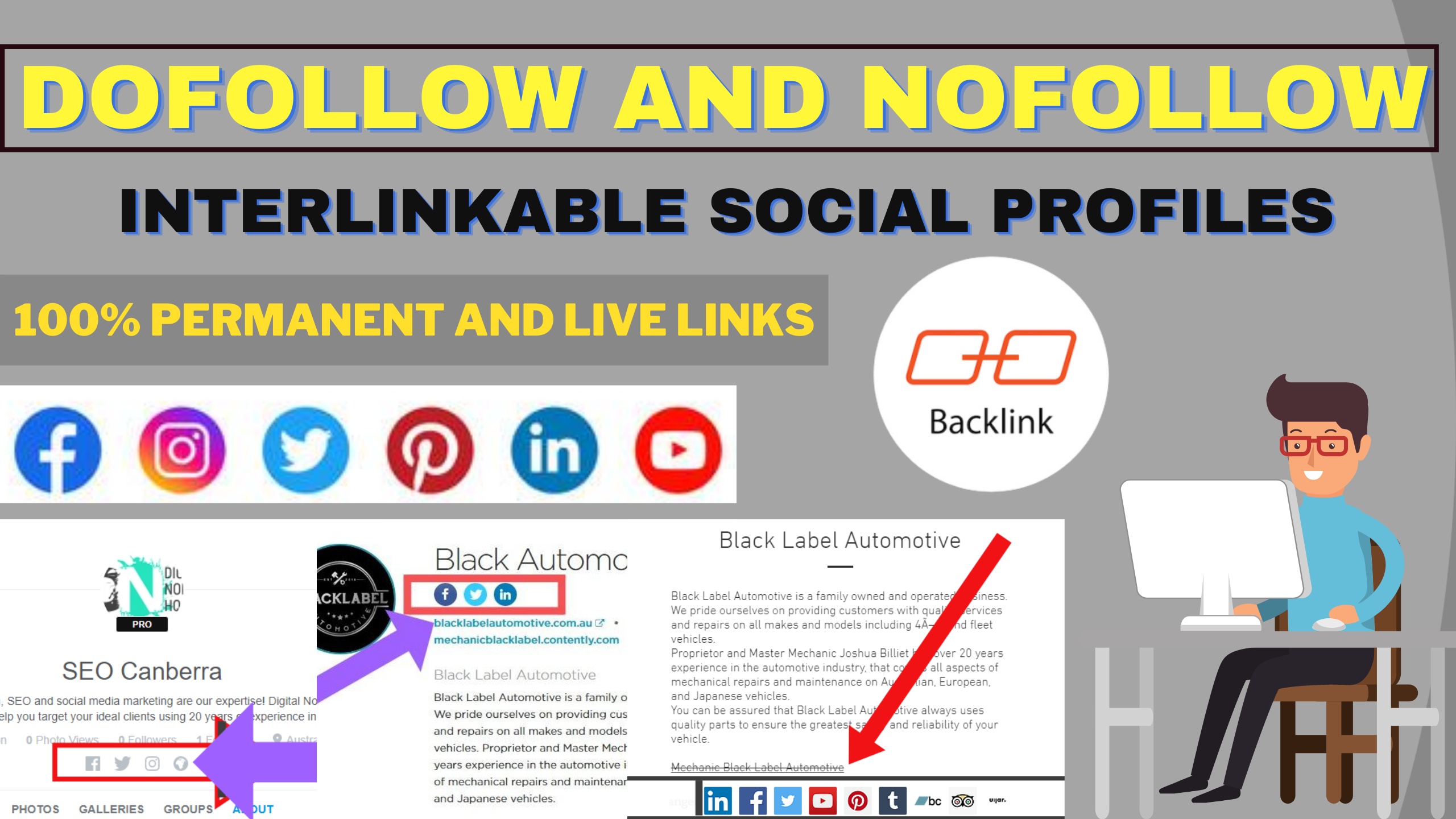 I will create 25 dofollow interlinkable social profil...
