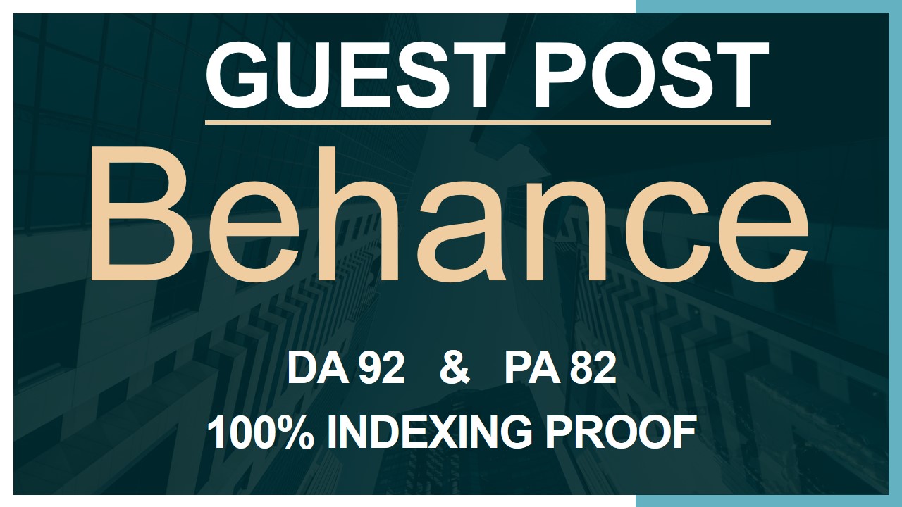 Get GuestPost with Permanent backlink on Behance DA 9...