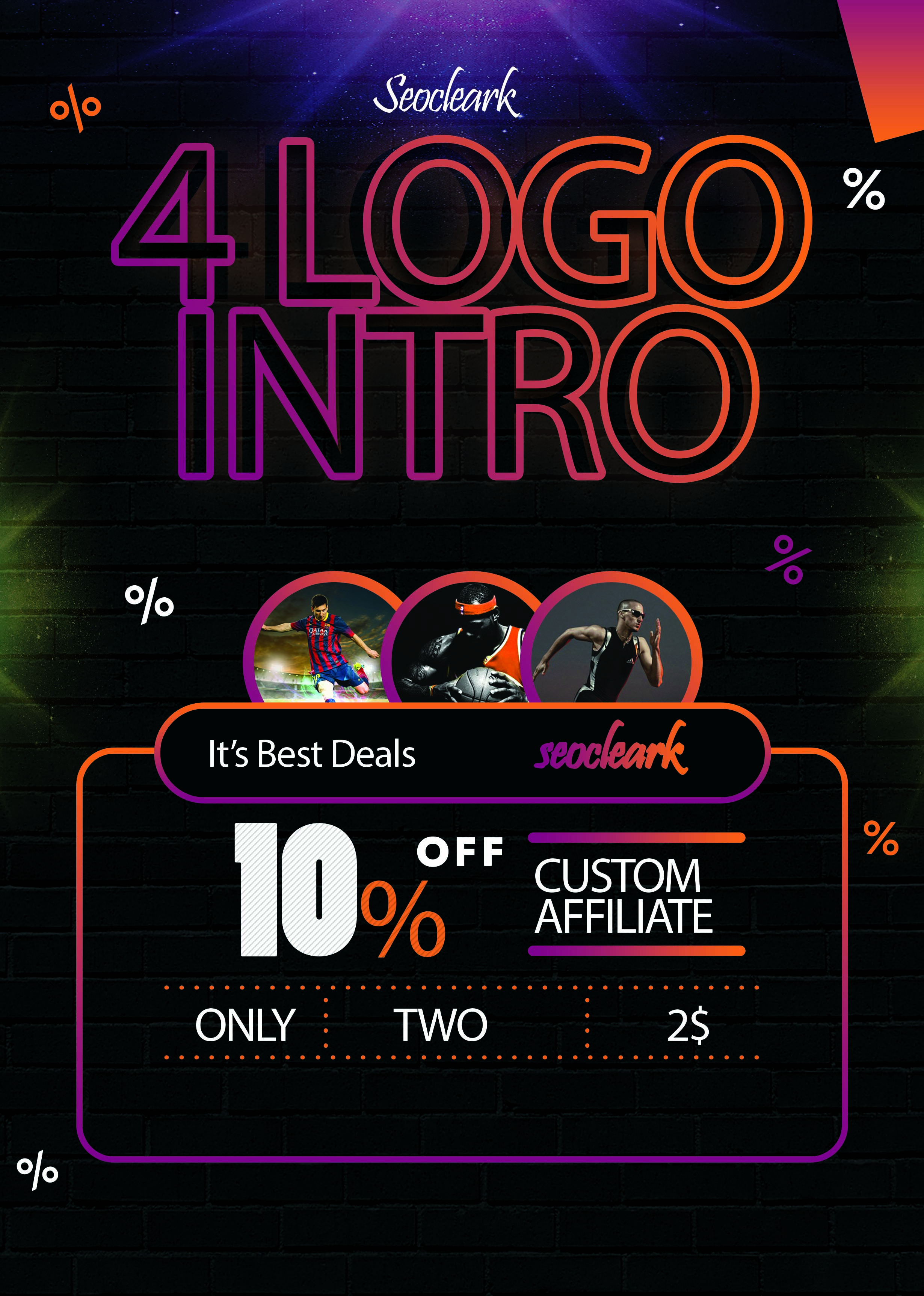 simple awesome 4 logo intro & outro animation