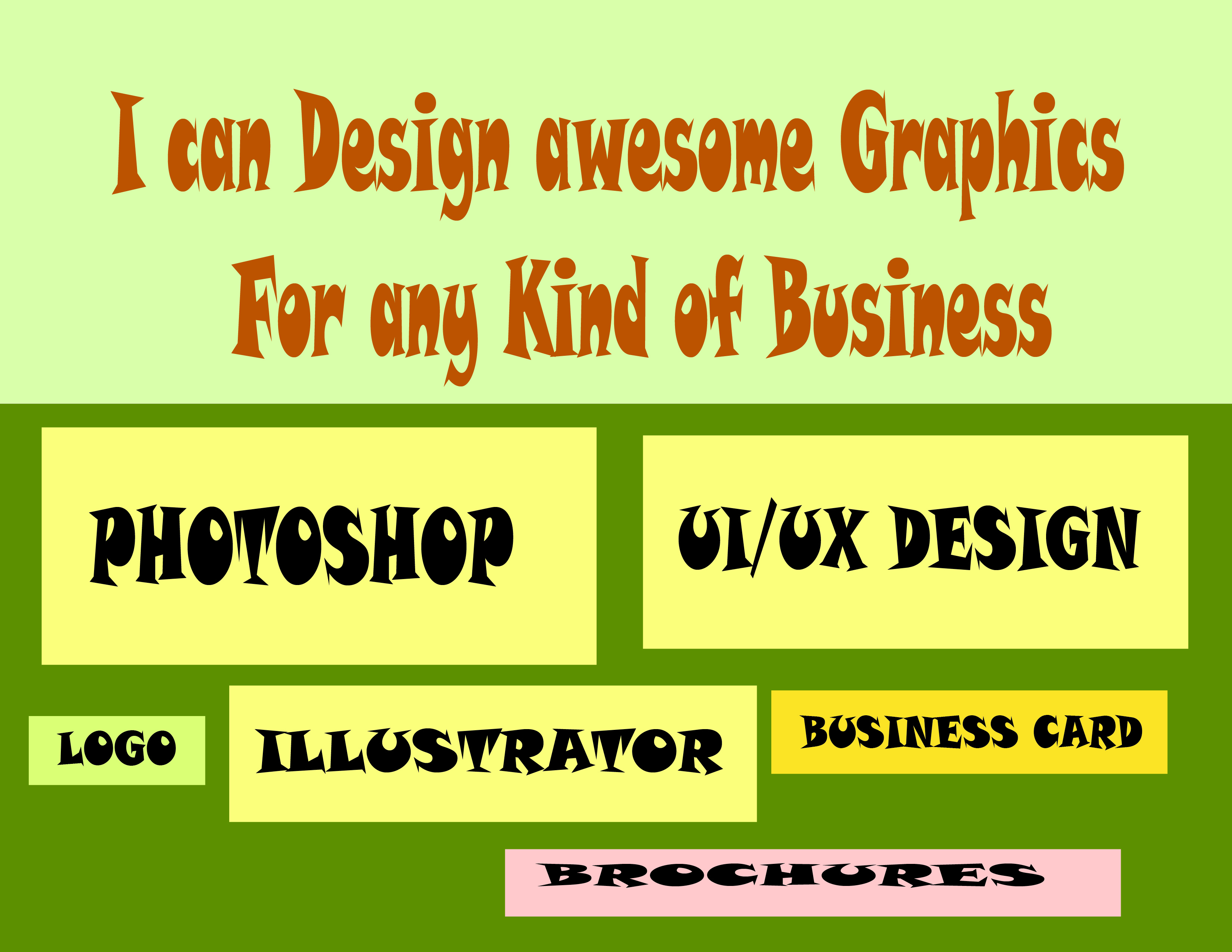 I can Design and Make SEO services for your Business.