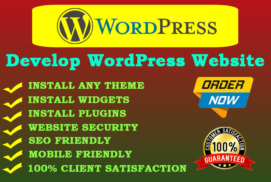I will develop professional & responsive WordPres...
