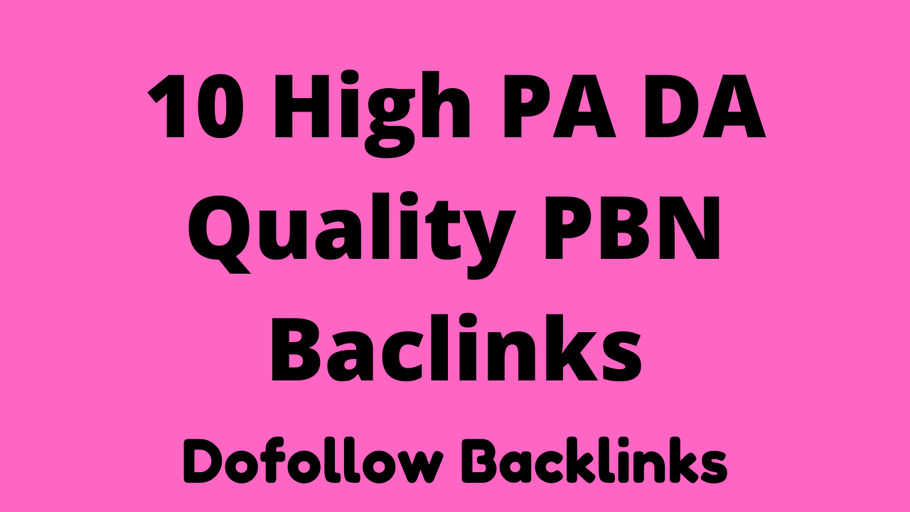 10 High quality PBN backlinks. High PA DA TF CF dofol...