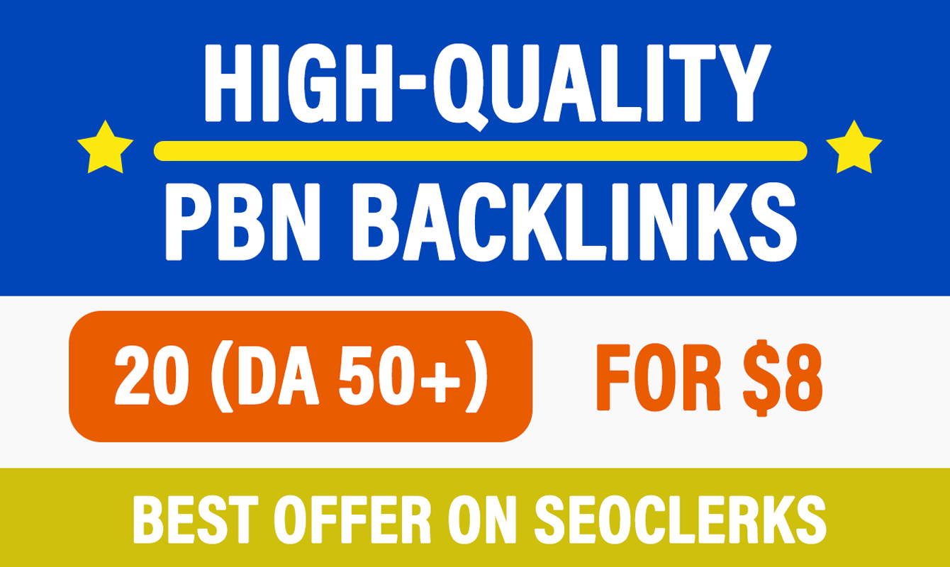 Build 20 DA 50+ Aged PBN Home Page Dofollow Backlinks