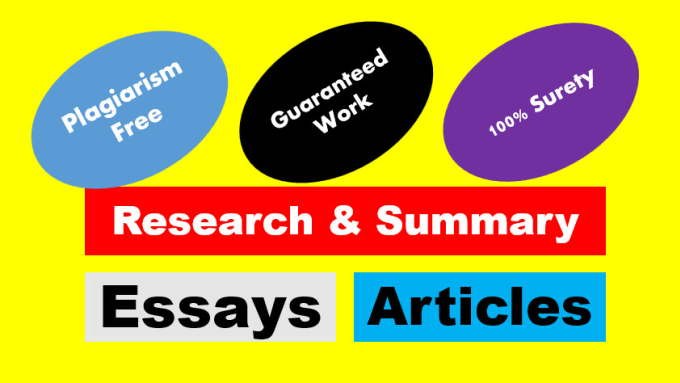I will write 500 words 5 essays, articles, research