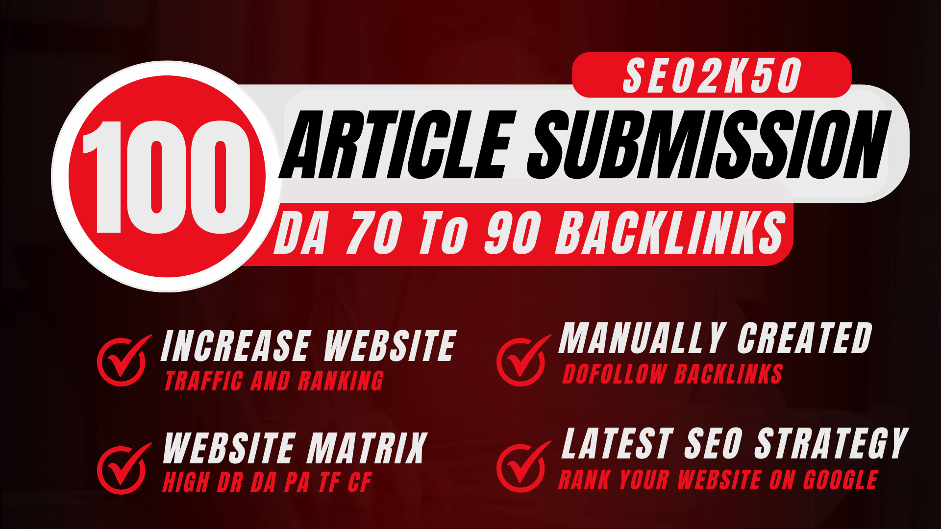Build 100 SEO Article Submission High DA 70 To 90 Plu...
