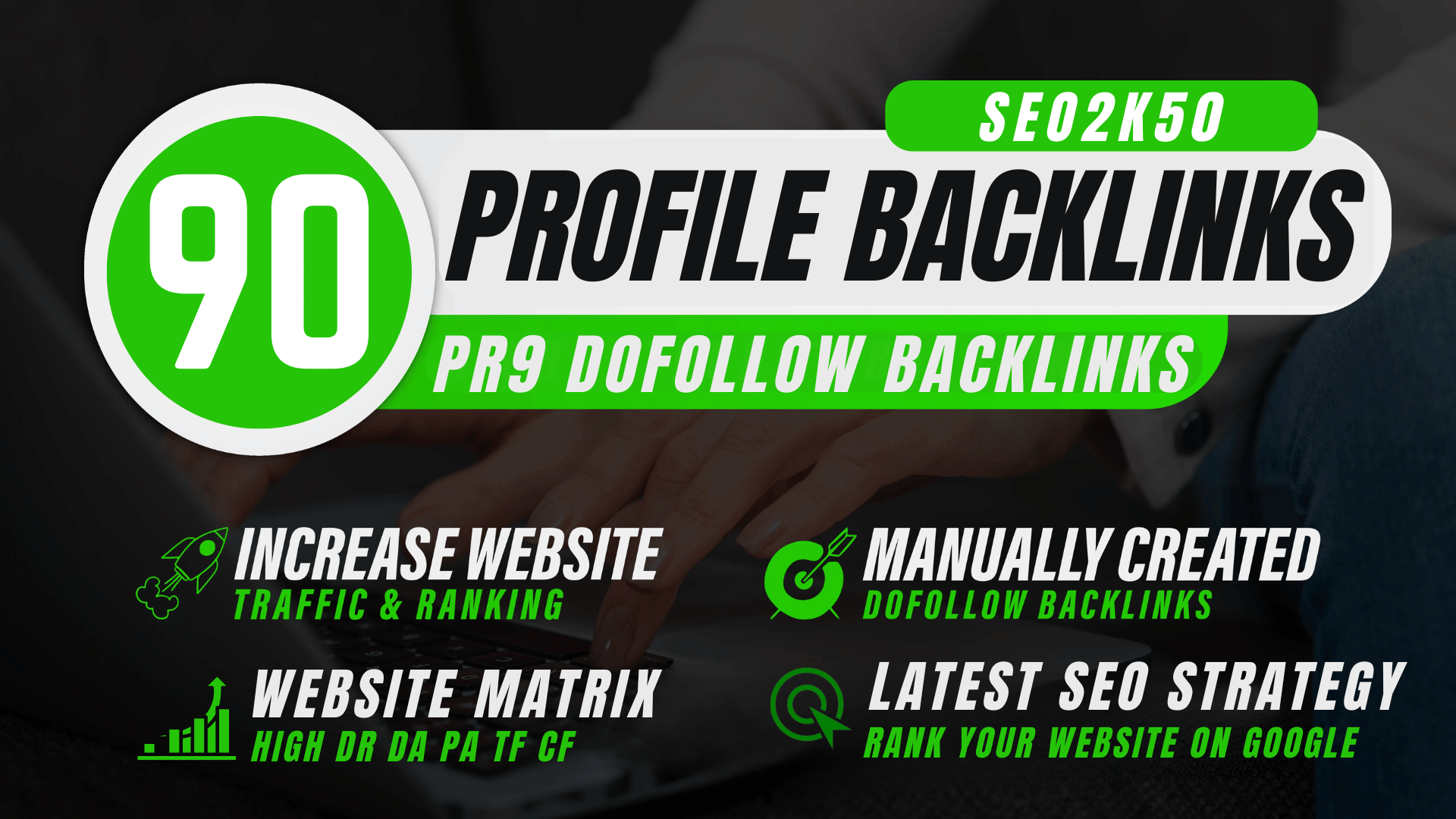 Create MANUALLY 90 Profile UNIQUE Domain PR9 SEO Back...