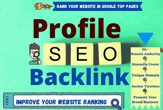 Google Friendly Create 60 High Authority Profile Backlinks, Dofollow, Complete Profile Creation