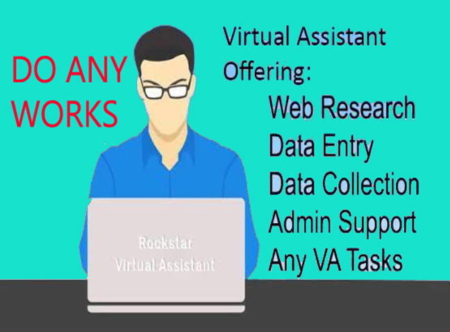 be your virtual assistant data entry, research, exce...