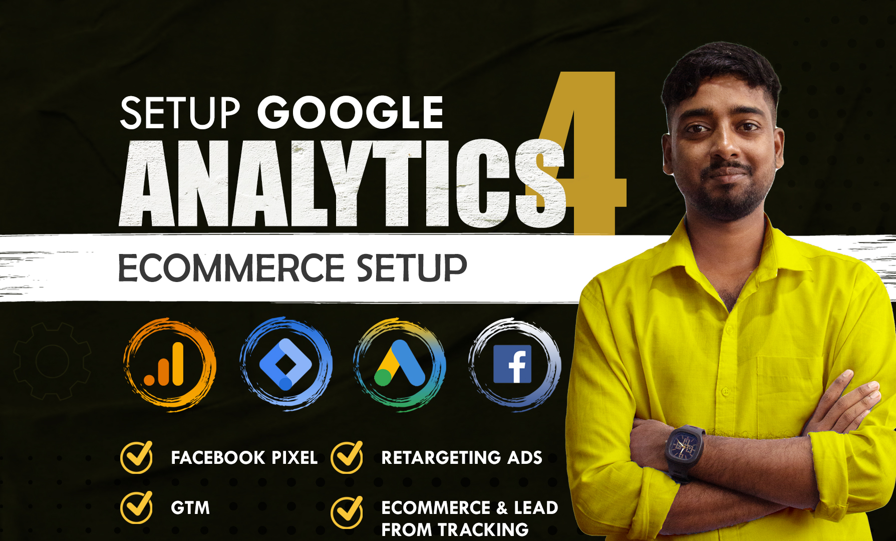 I will fix or setup google analytics 4, GTM tag, fa...
