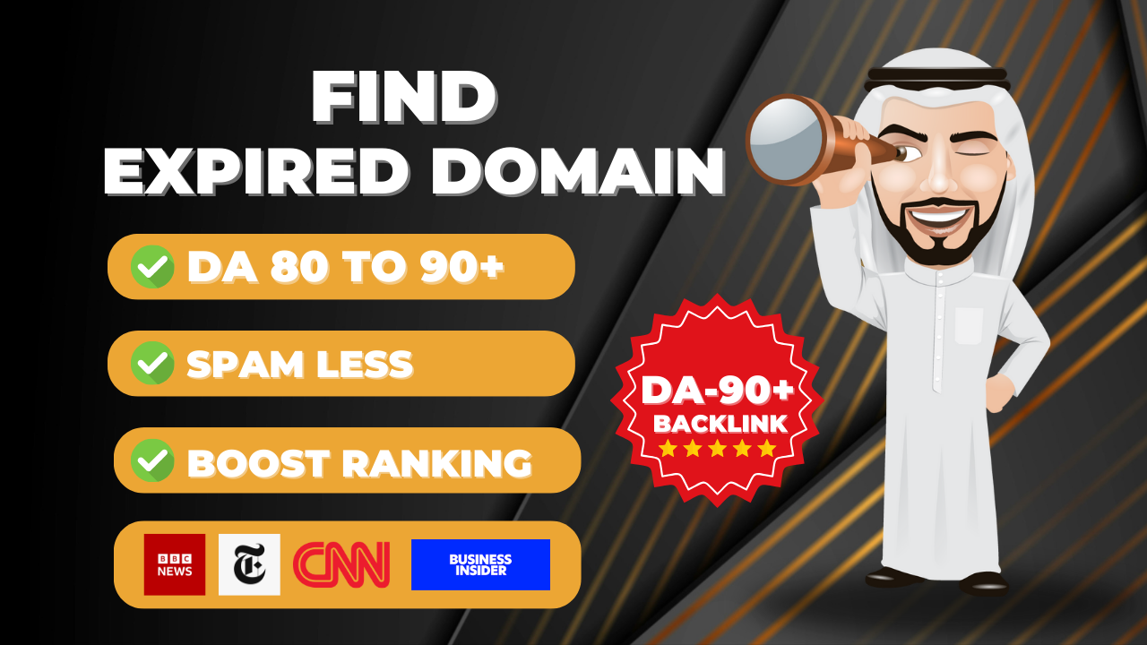 I Will Find Expired Domain for 301 redirect High Auth...