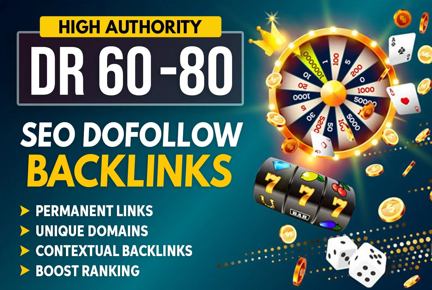 20 permanent SEO Dofollow Backlinks with high DR 60 t...