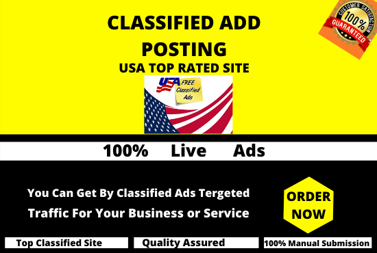 I will post classified ads on high pr ads sites in US...