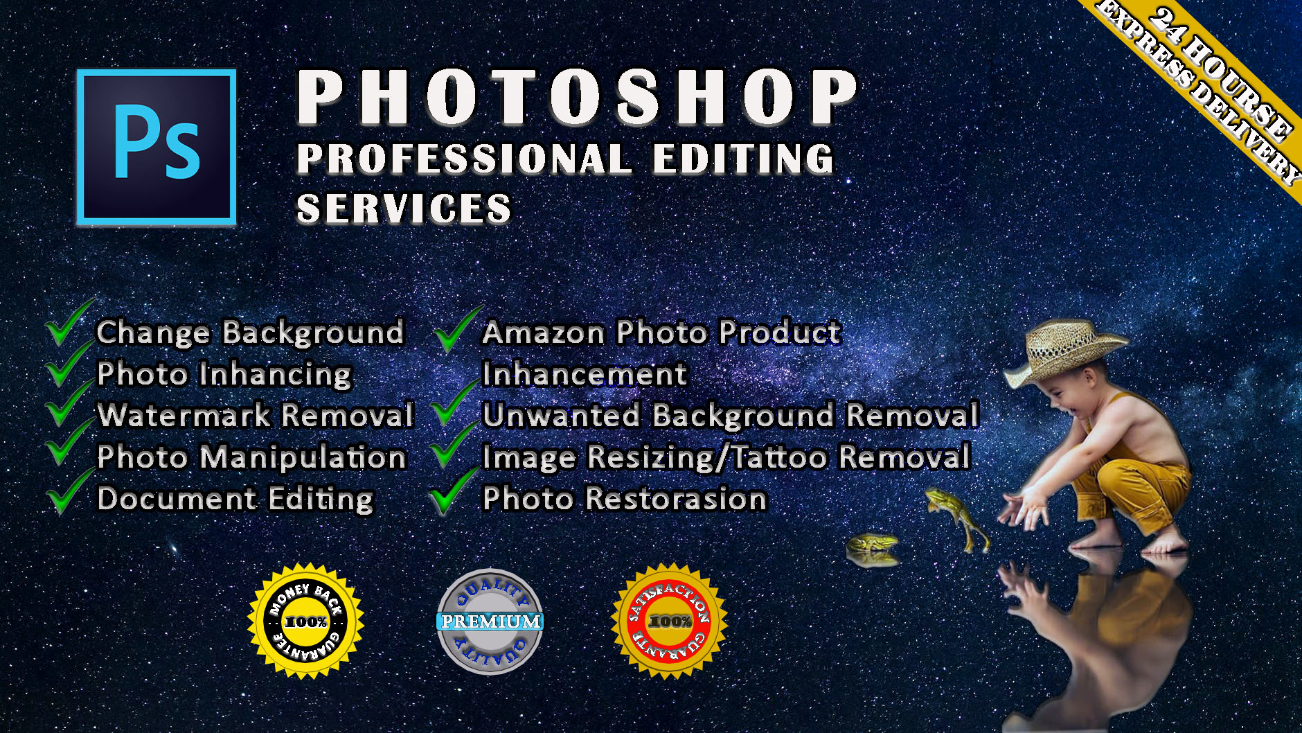 I am Graphic designer do Photoshop editing service pr...