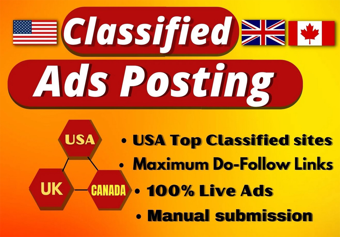 I will post 50 premium classified ads on the high PR ...