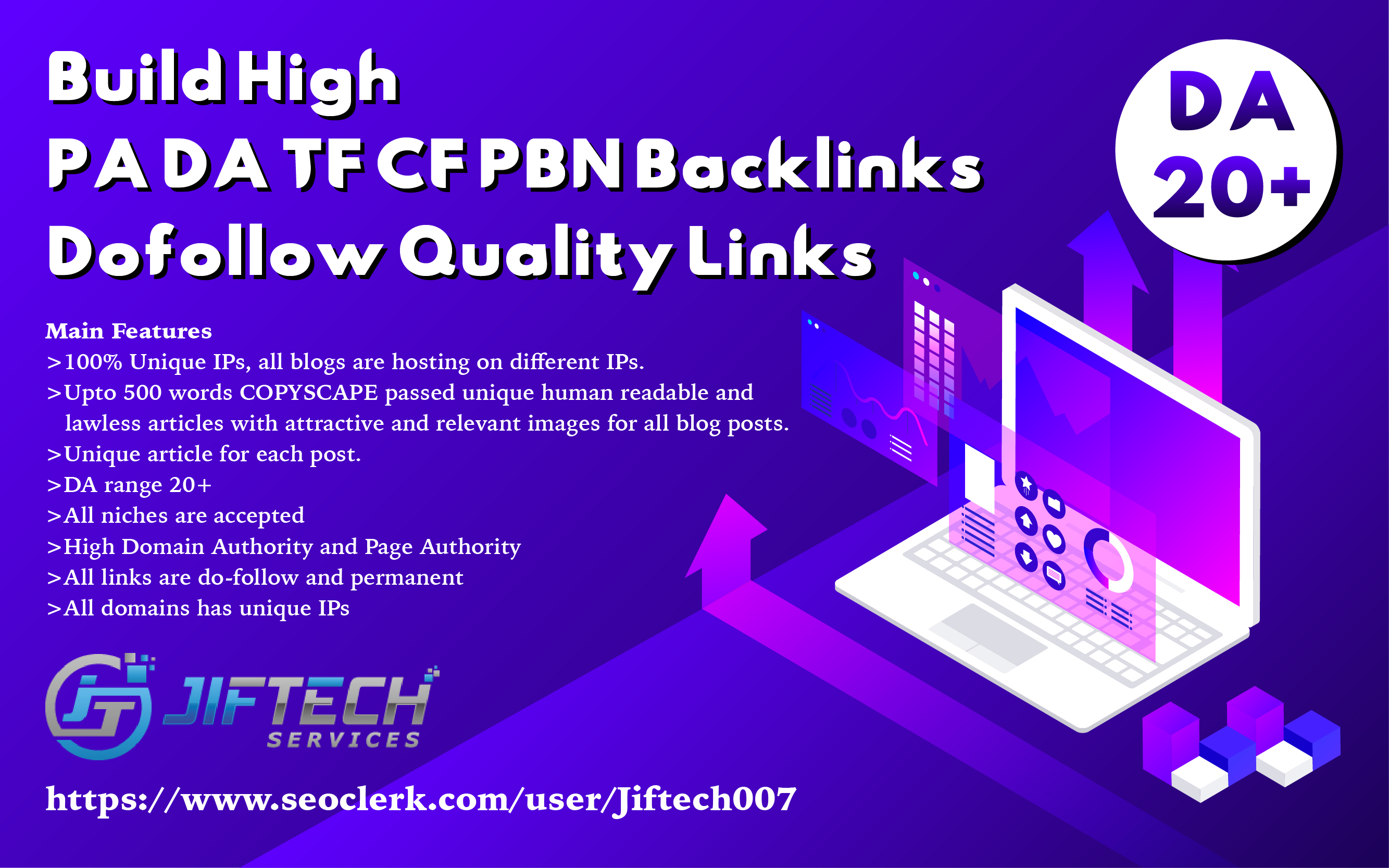 Build High PA DA20+ TF CF 20 PBN Backlinks - Dofollow...