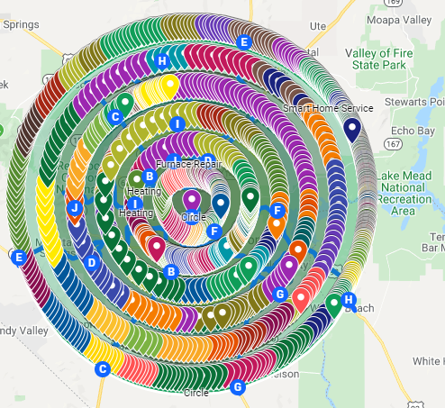 I will create 1000 google point map citations for loc...