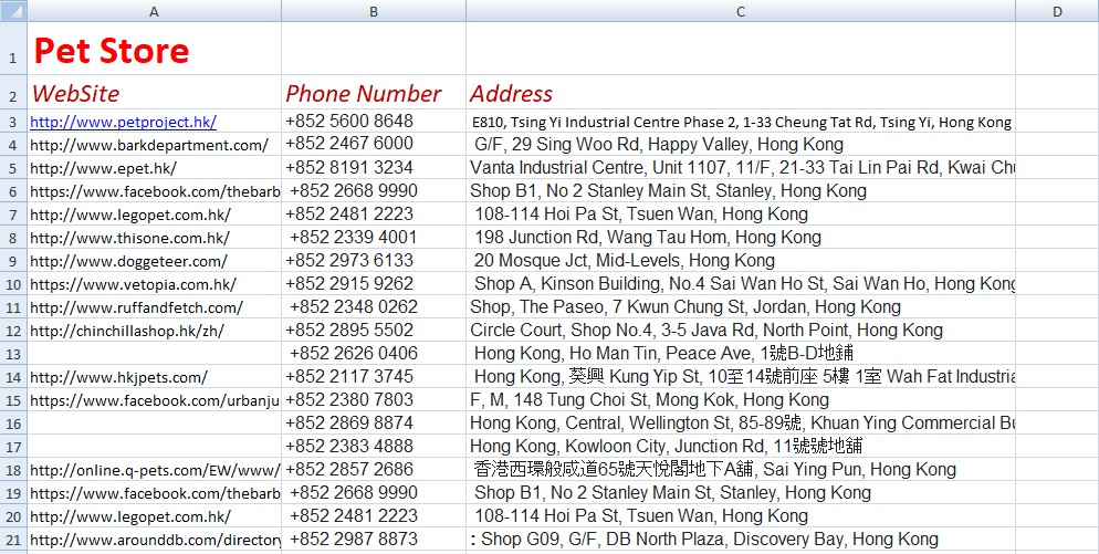 Data Entry/Web Research/File Conversion/Email Extract...
