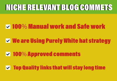 I will do 55 niche relavant blogcomments SEO backlink...