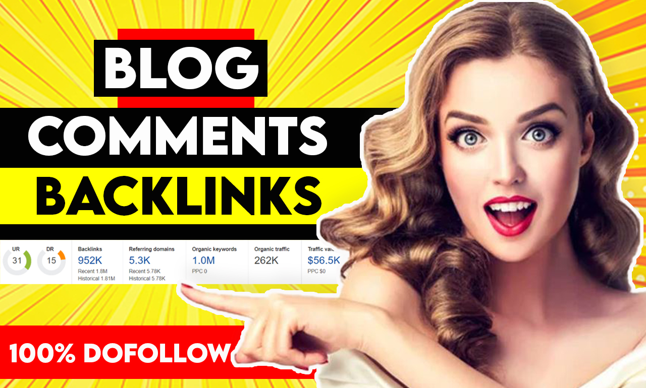 I will 300 manual dofollow blog comment backlinks hig...