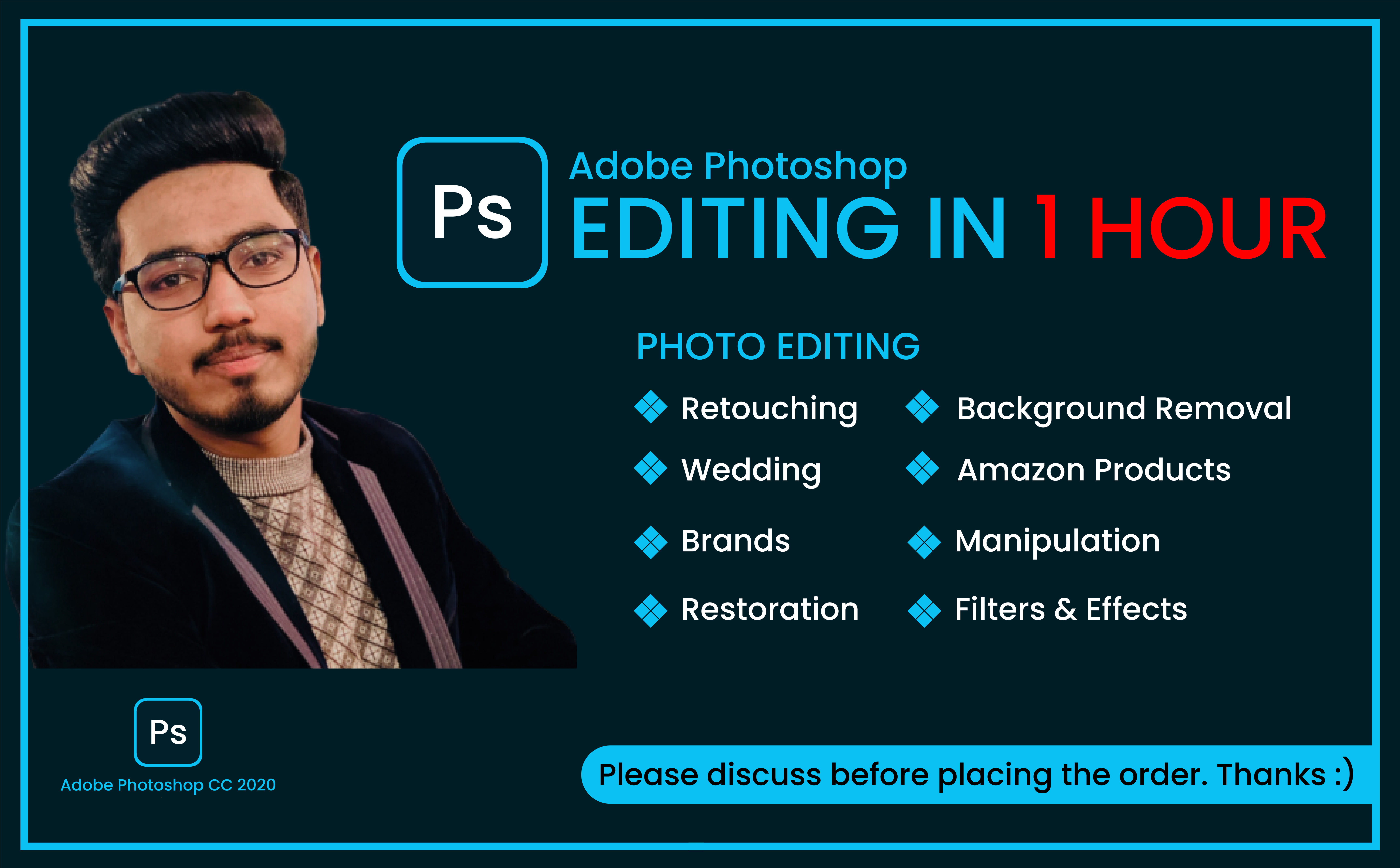 I'll do any Photoshop editing and Remove Background o...