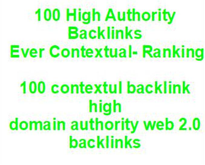 I will create 100 High Authority Backlinks Ever Conte...