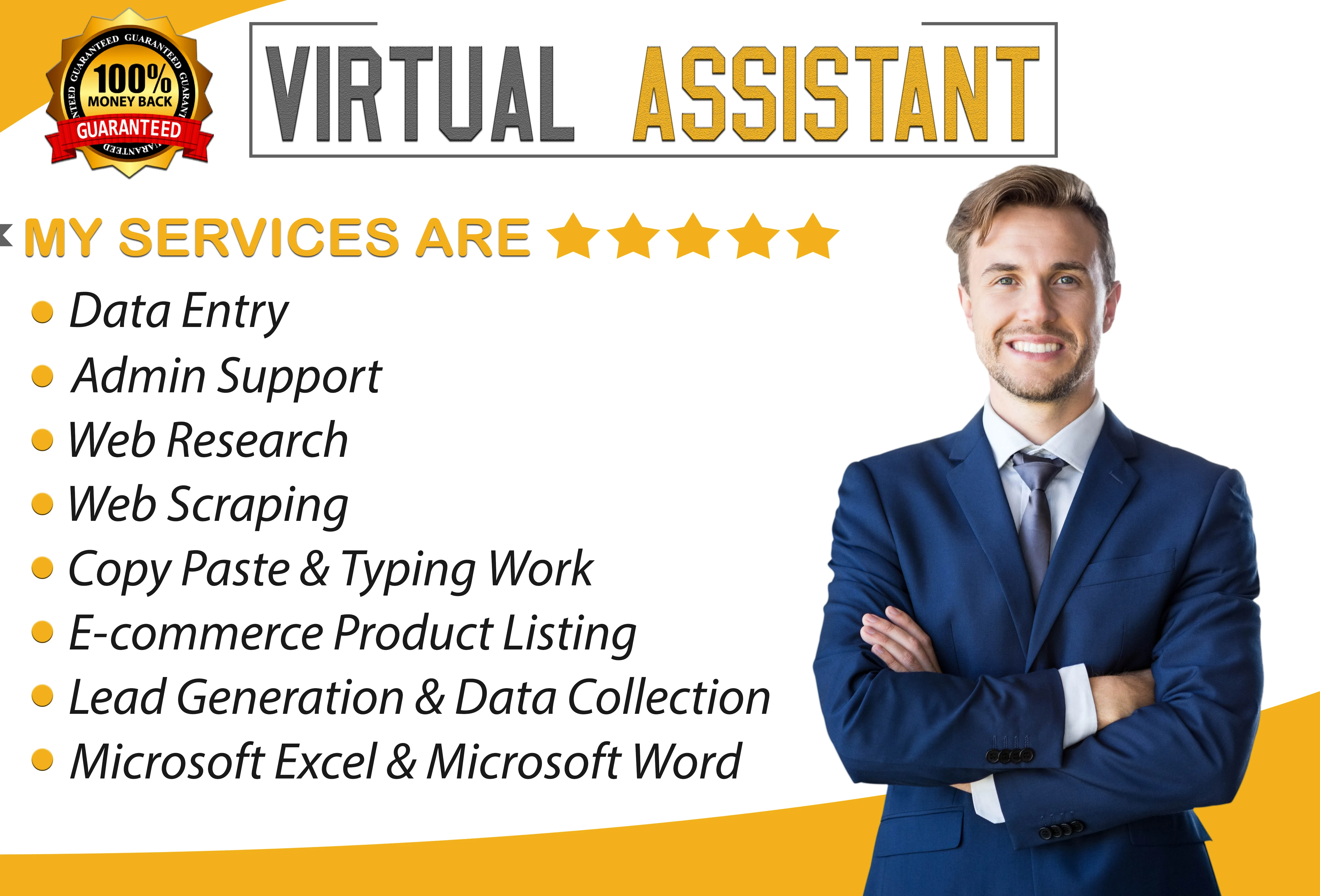 do data entry, copy paste, web research, web scrap...