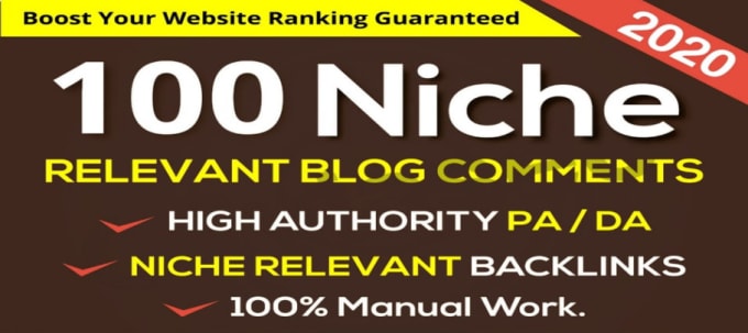 100 Niche Relevant Blog Comment Backlink High DA PA T...