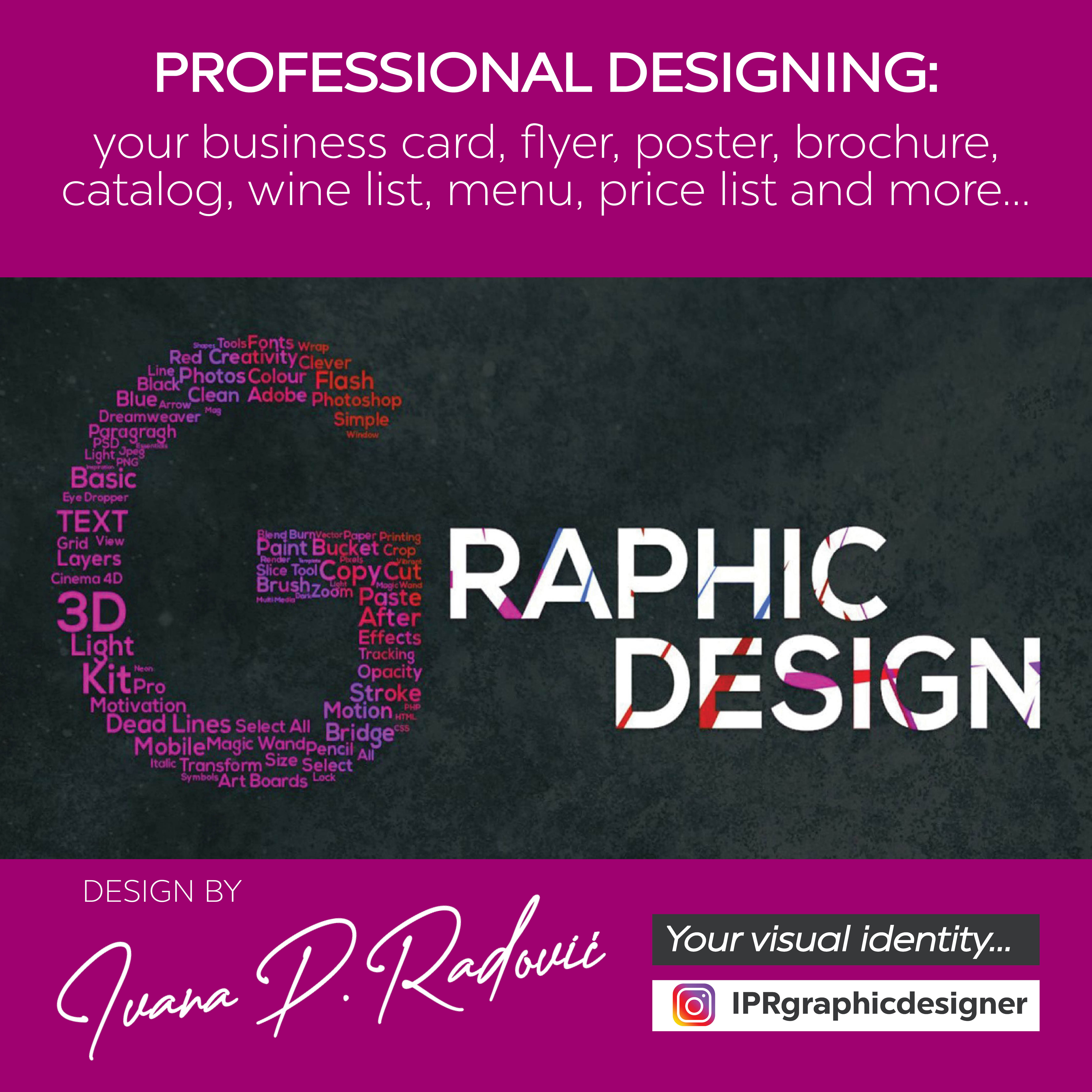 I professionally design your business card, poster, ...