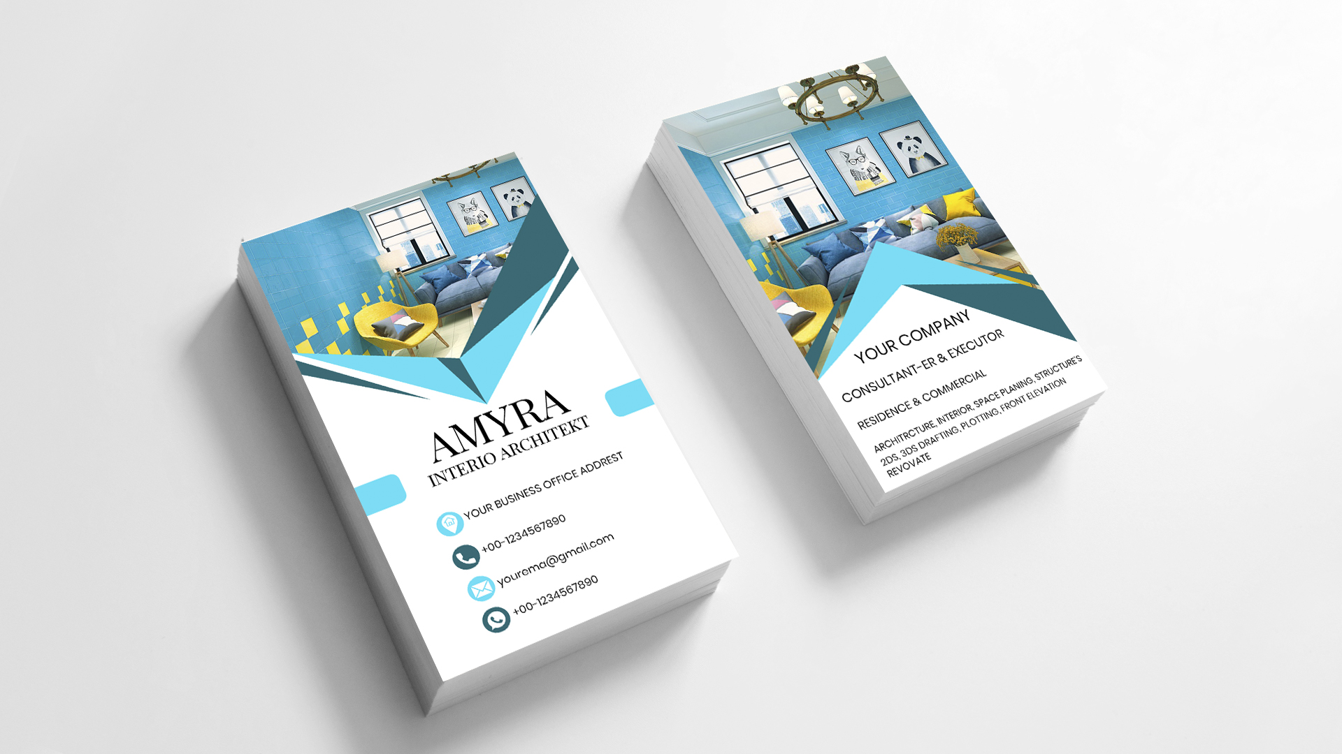 i will create your business card with your company na...