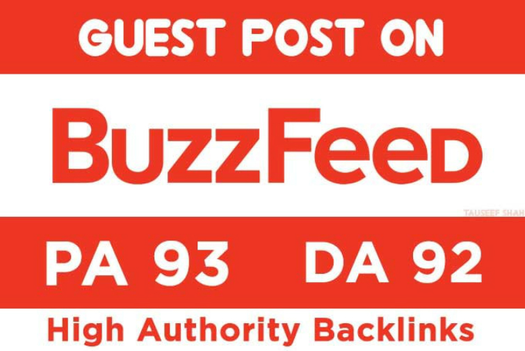 Publish a Guest Post on Buzzfeed. com with 1 backlink...