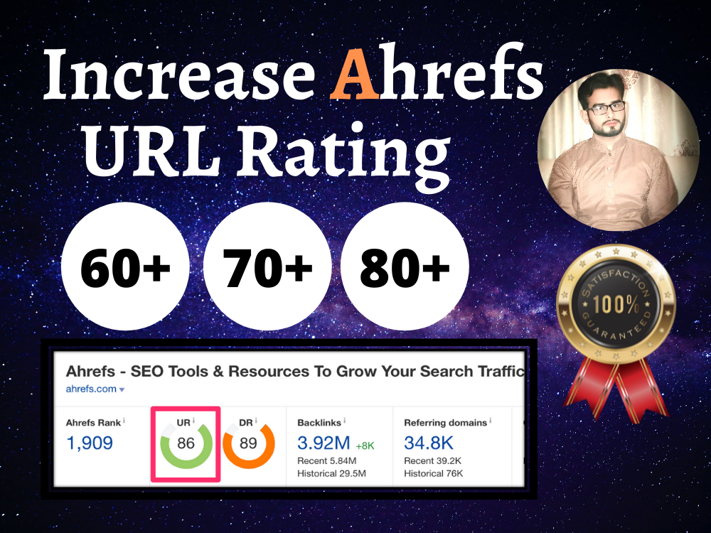 I will increase url rating ahrefs ur 80 plus