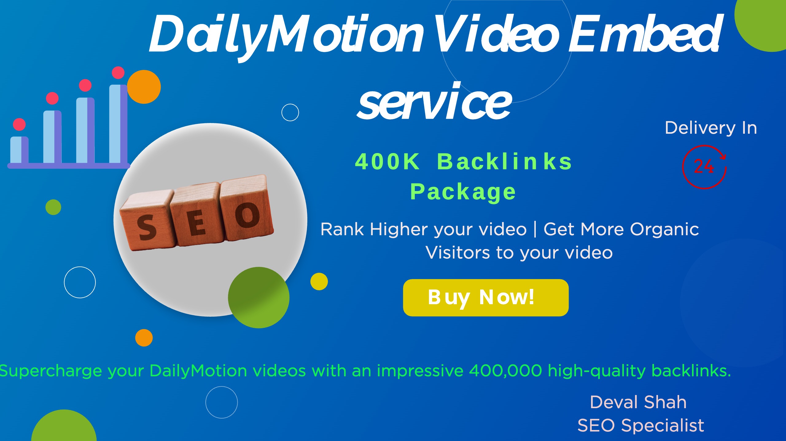 Maximize DailyMotion Success 400K Backlinks & SEO...