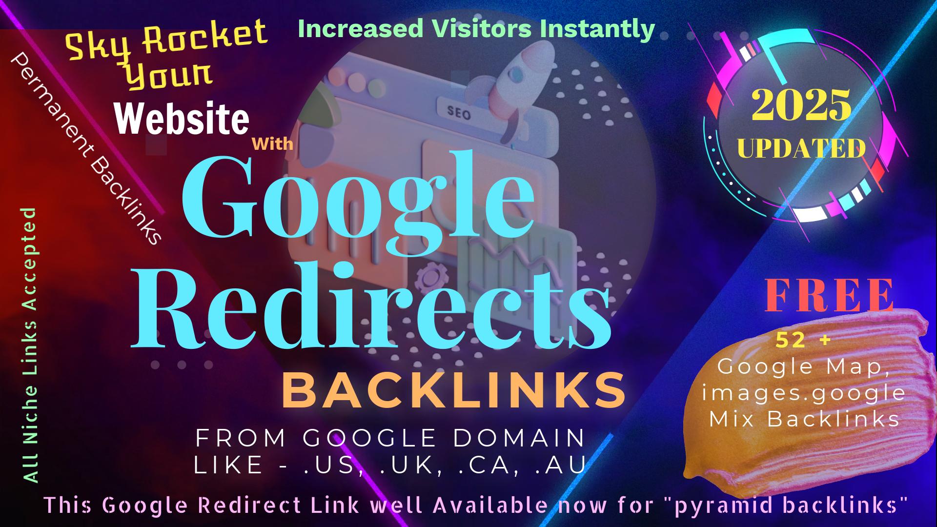 Permanent 190 plus Gedirects Backlinks from Domain DR...
