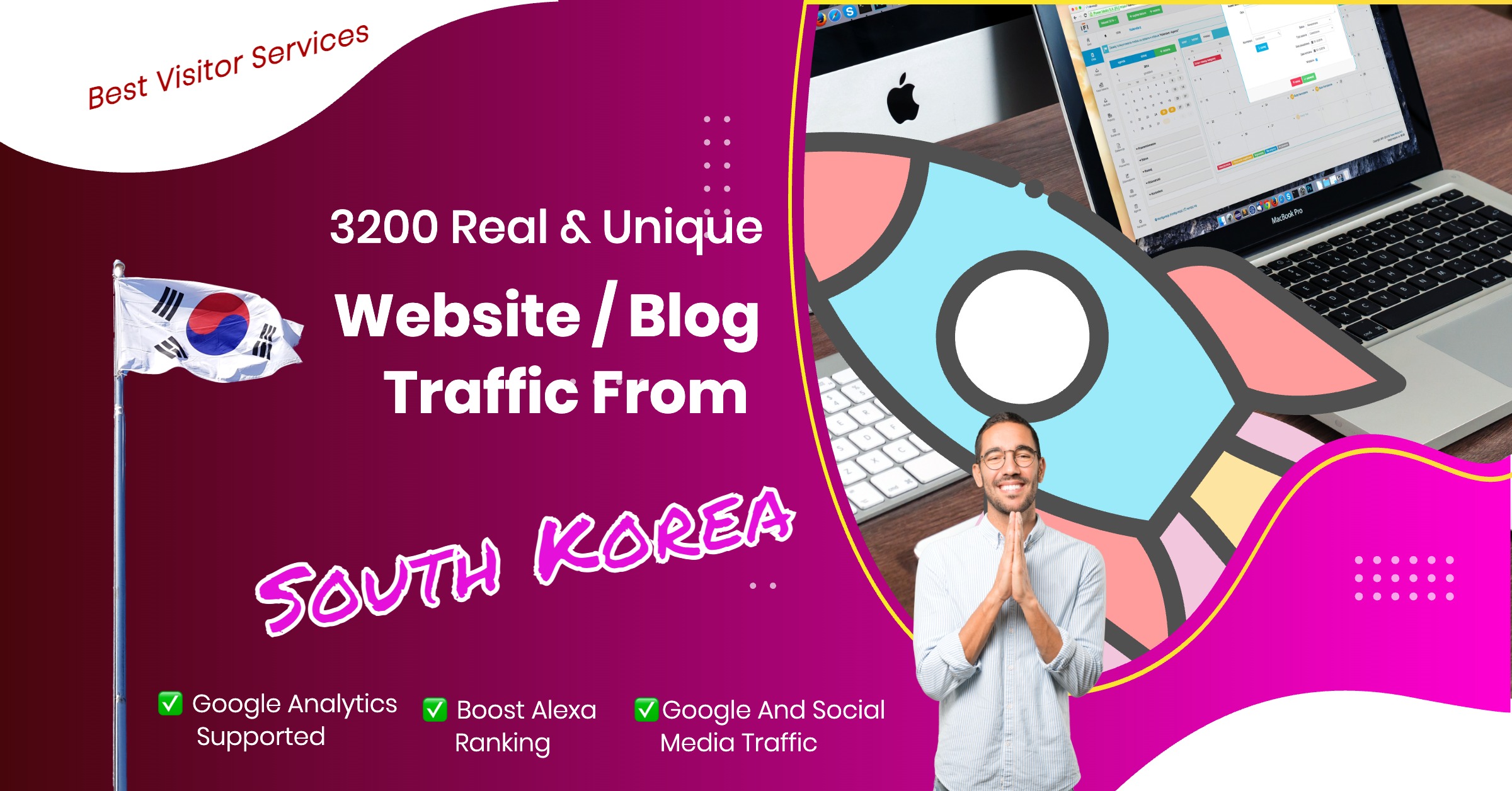 3200 Real & Unique Organic Traffic Your website i...