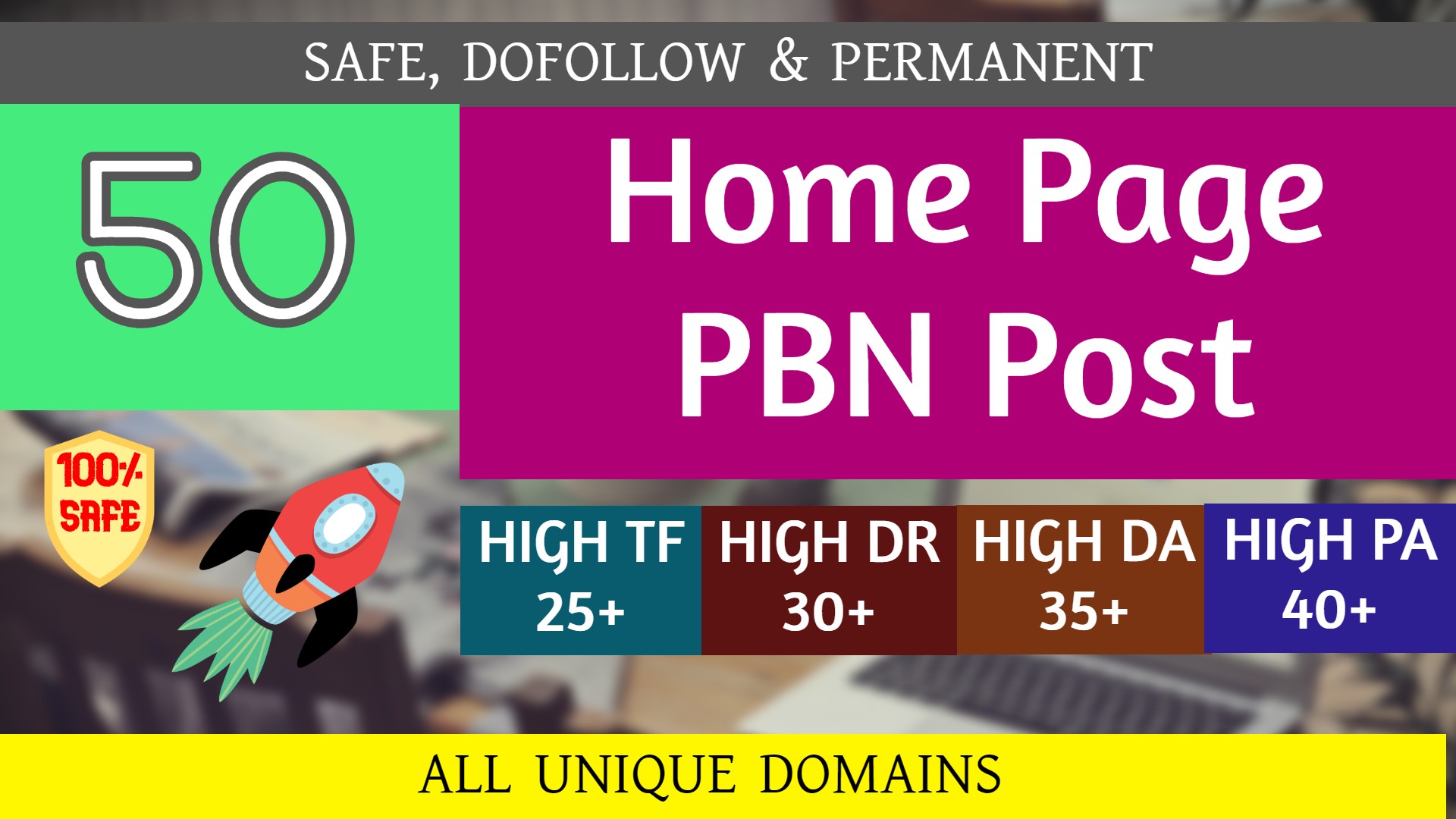 Build 50+ Backlink with 60+ Da 35+ PA DOFOLLOW with a...