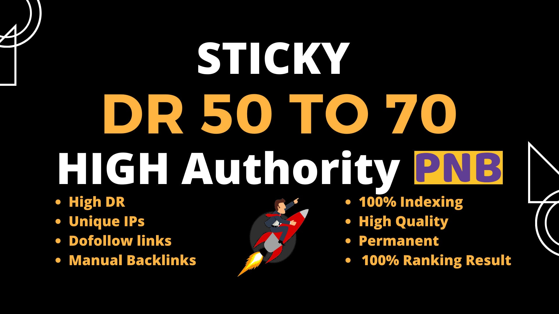 I will make DR 50 to 70 high quality dofollow backlin...